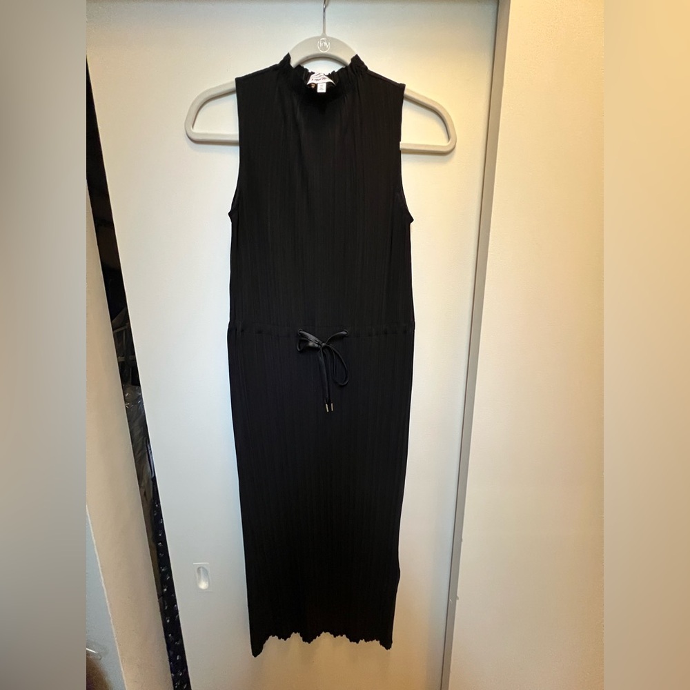 & Other Stories Black Stockholm Atelier pleated midi dress